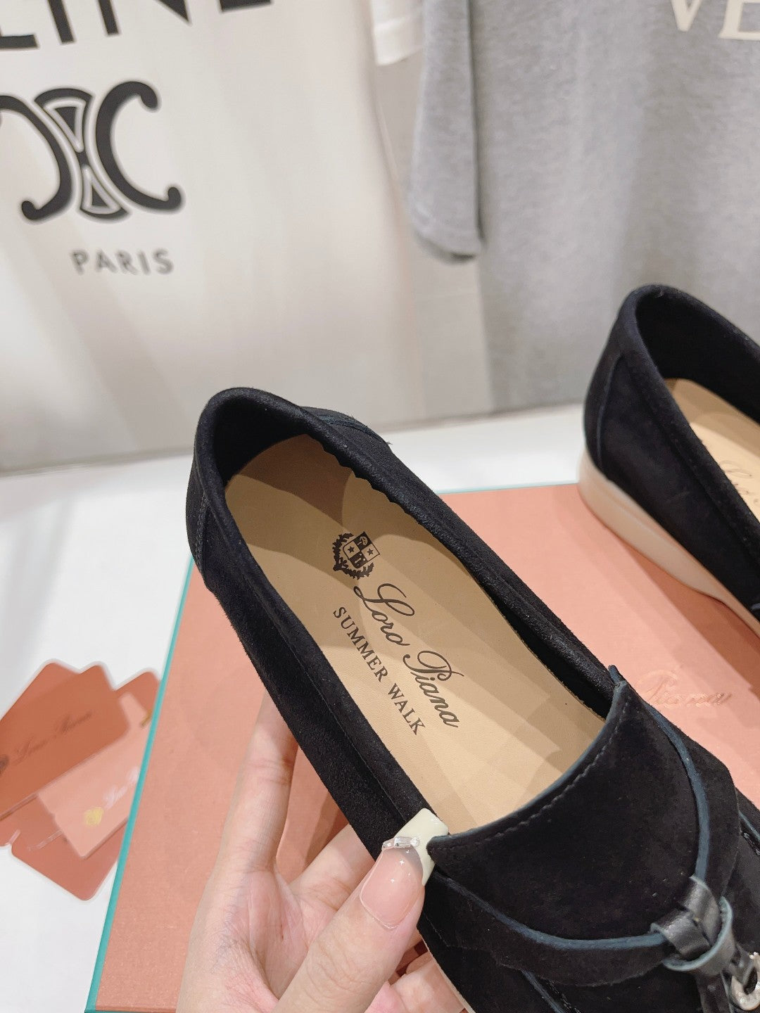 LP SUMMER CHARMS WALK LOAFERS BLACK SUEDE - 35