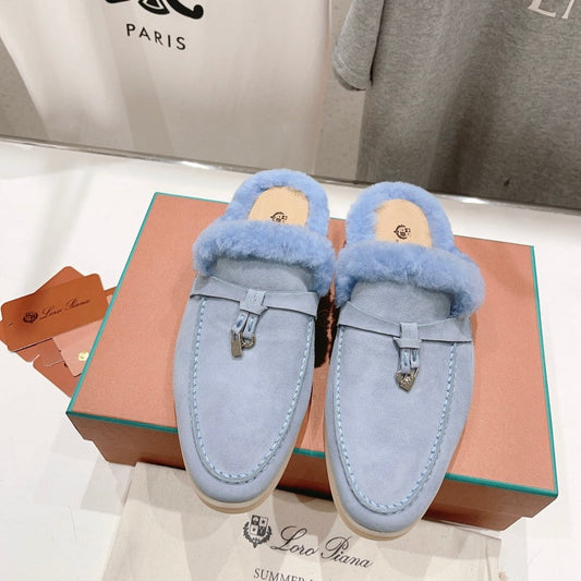 LP CHARMS WALK BABOUCHE LOAFERS SAPPHIRE FLEECE - 35