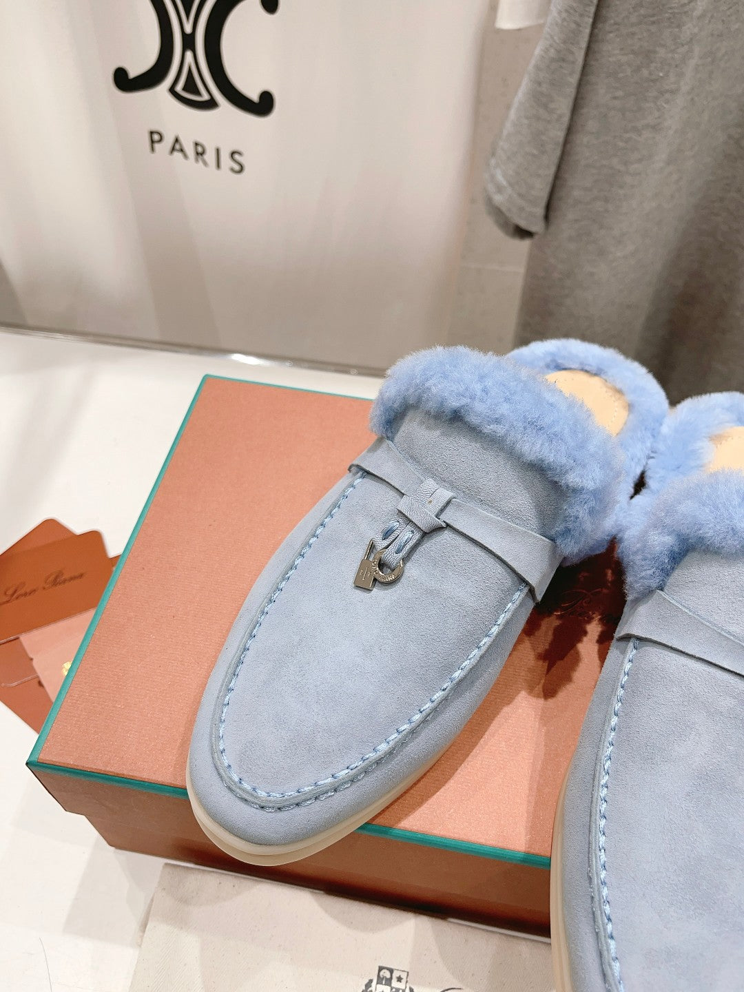 LP CHARMS WALK BABOUCHE LOAFERS SAPPHIRE FLEECE - 35