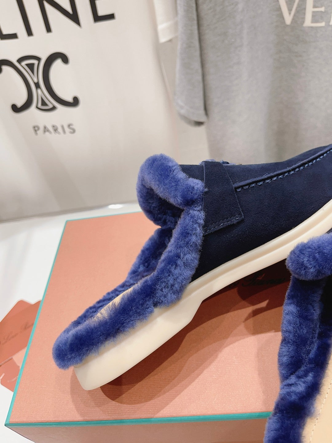 LP CHARMS WALK BABOUCHE LOAFERS INDIGO FLEECE - 35