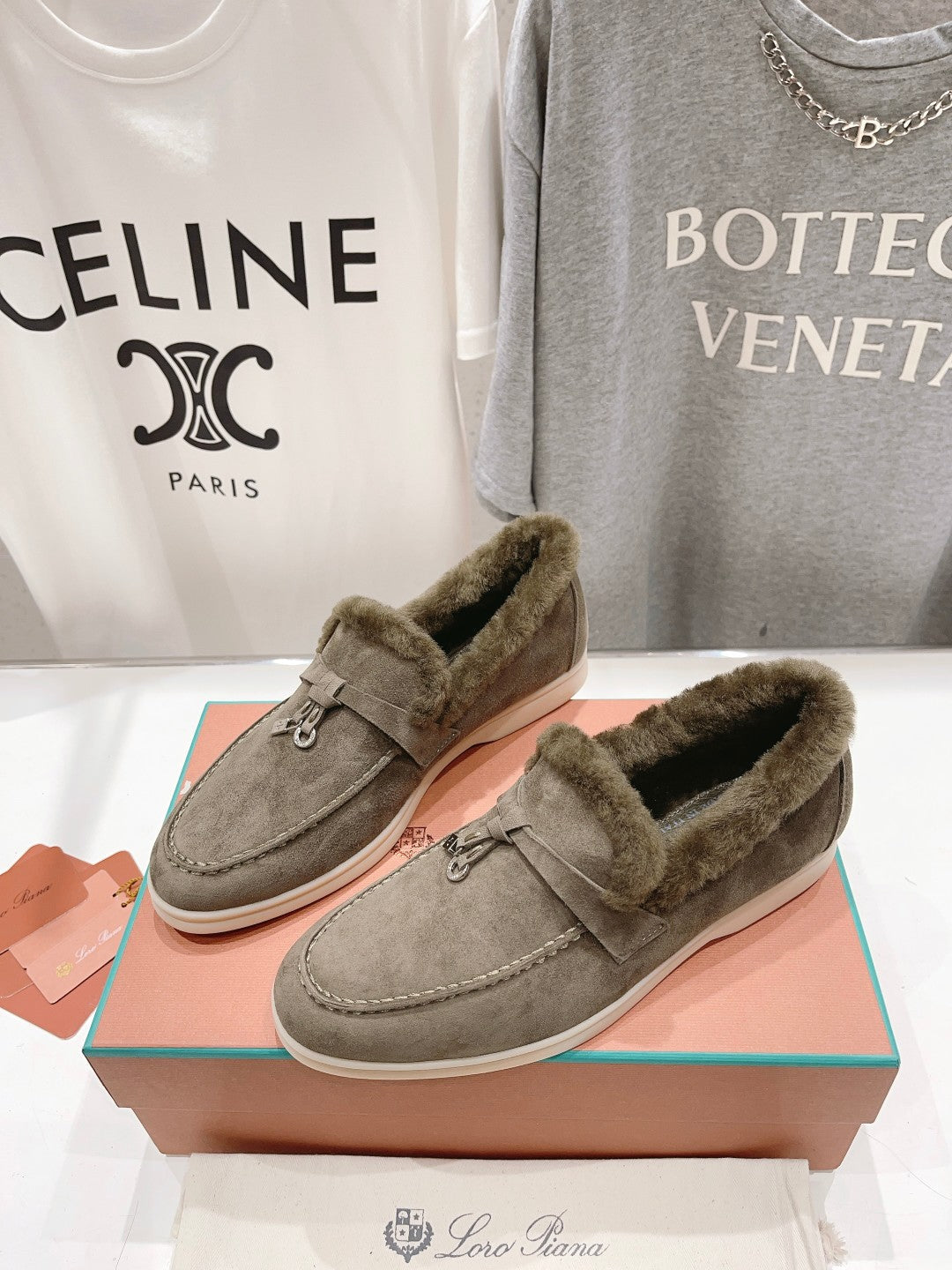 LP SUMMER CHARMS WALK LOAFERS ASH BROWN FLEECE - 35