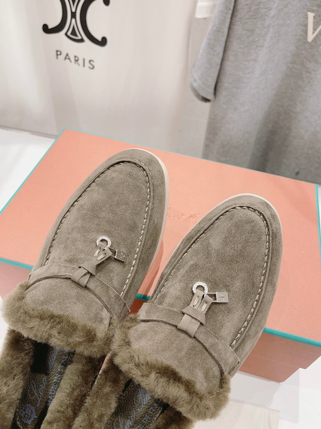 LP SUMMER CHARMS WALK LOAFERS ASH BROWN FLEECE - 35
