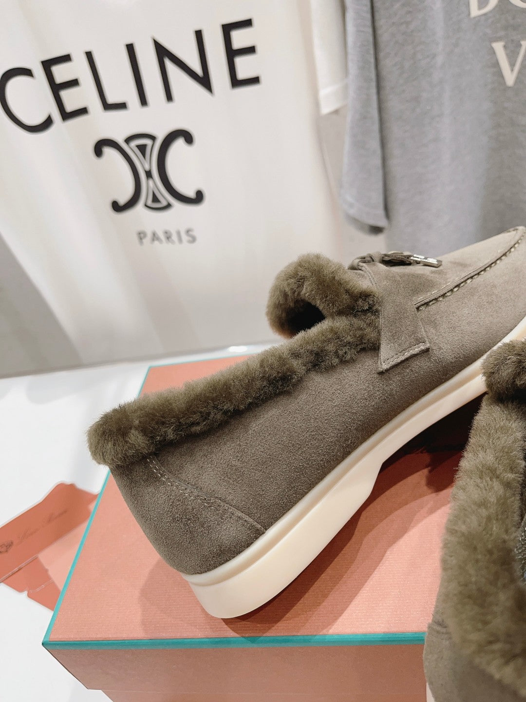 LP SUMMER CHARMS WALK LOAFERS ASH BROWN FLEECE - 35