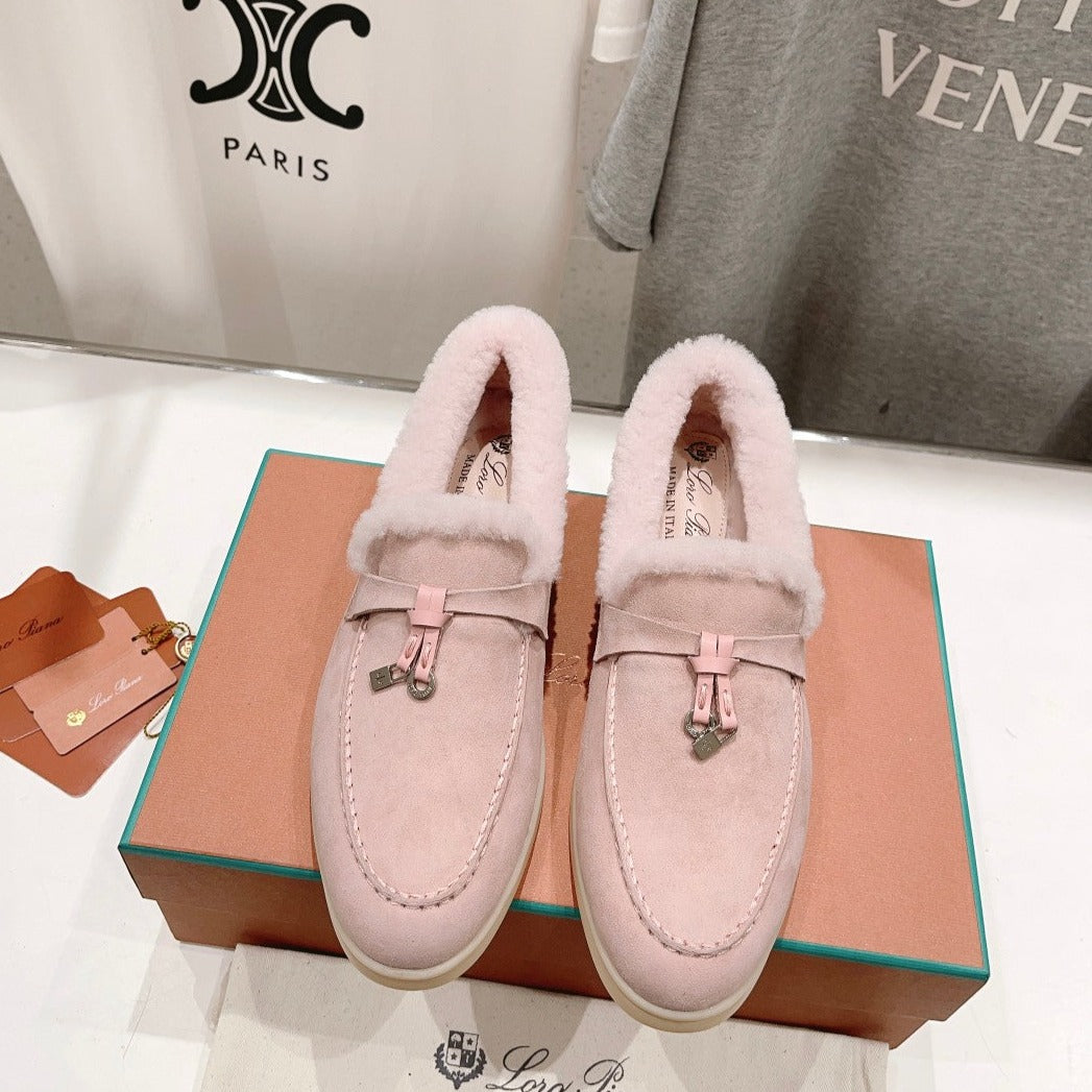 LP SUMMER CHARMS WALK LOAFERS LIGHT PINK FLEECE - 35