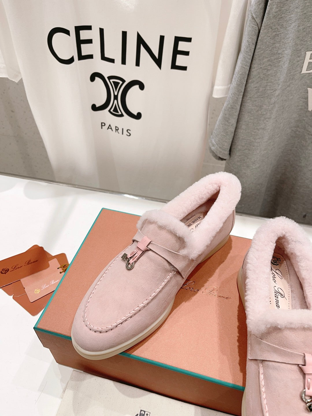 LP SUMMER CHARMS WALK LOAFERS LIGHT PINK FLEECE - 35