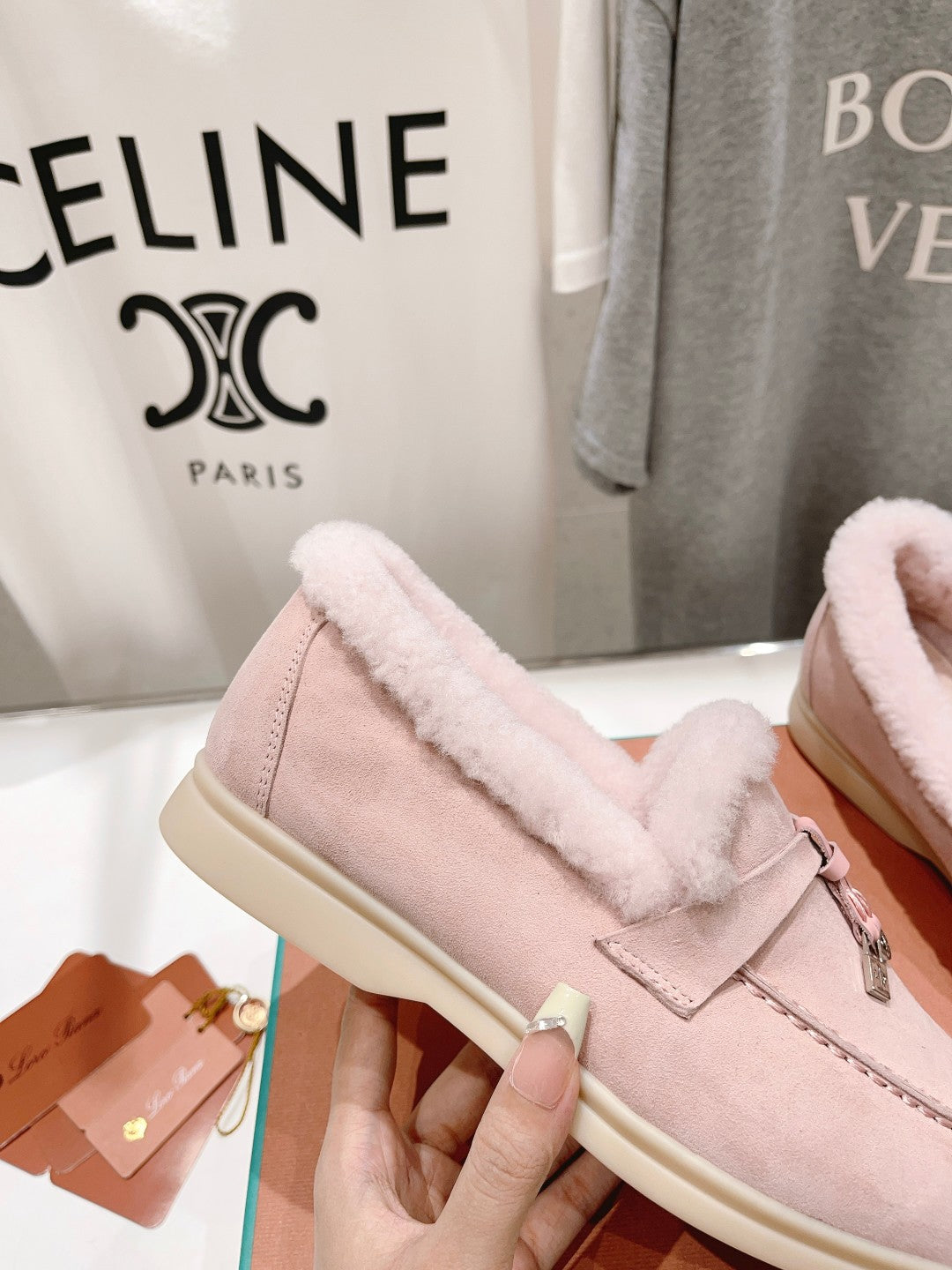 LP SUMMER CHARMS WALK LOAFERS LIGHT PINK FLEECE - 35