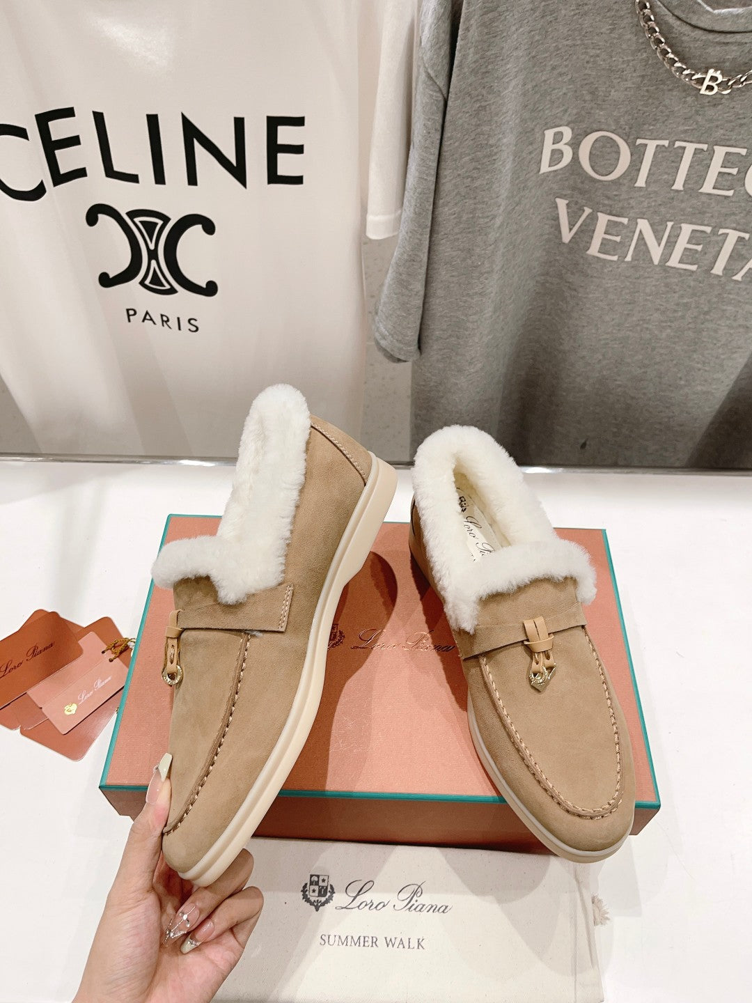 LP SUMMER CHARMS WALK LOAFERS CAMEL FLEECE - 35