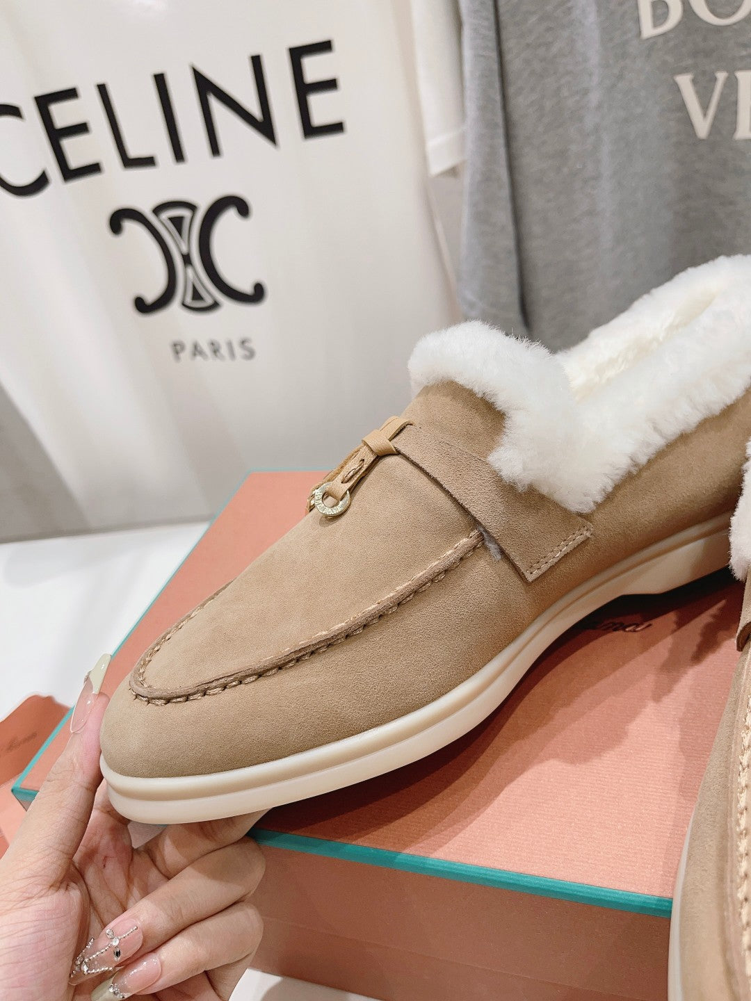 LP SUMMER CHARMS WALK LOAFERS CAMEL FLEECE - 35