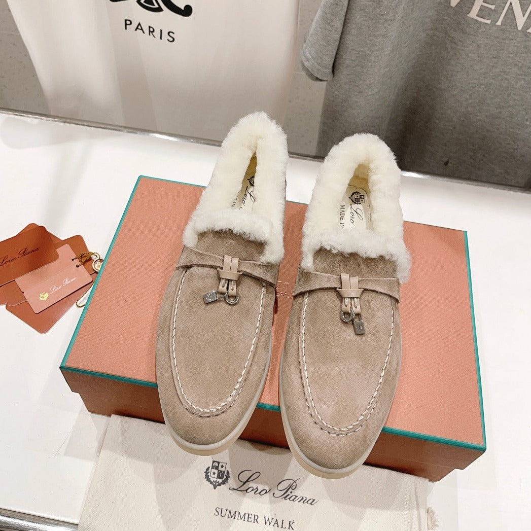 LP SUMMER CHARMS WALK LOAFERS PEANUT FLEECE - 35