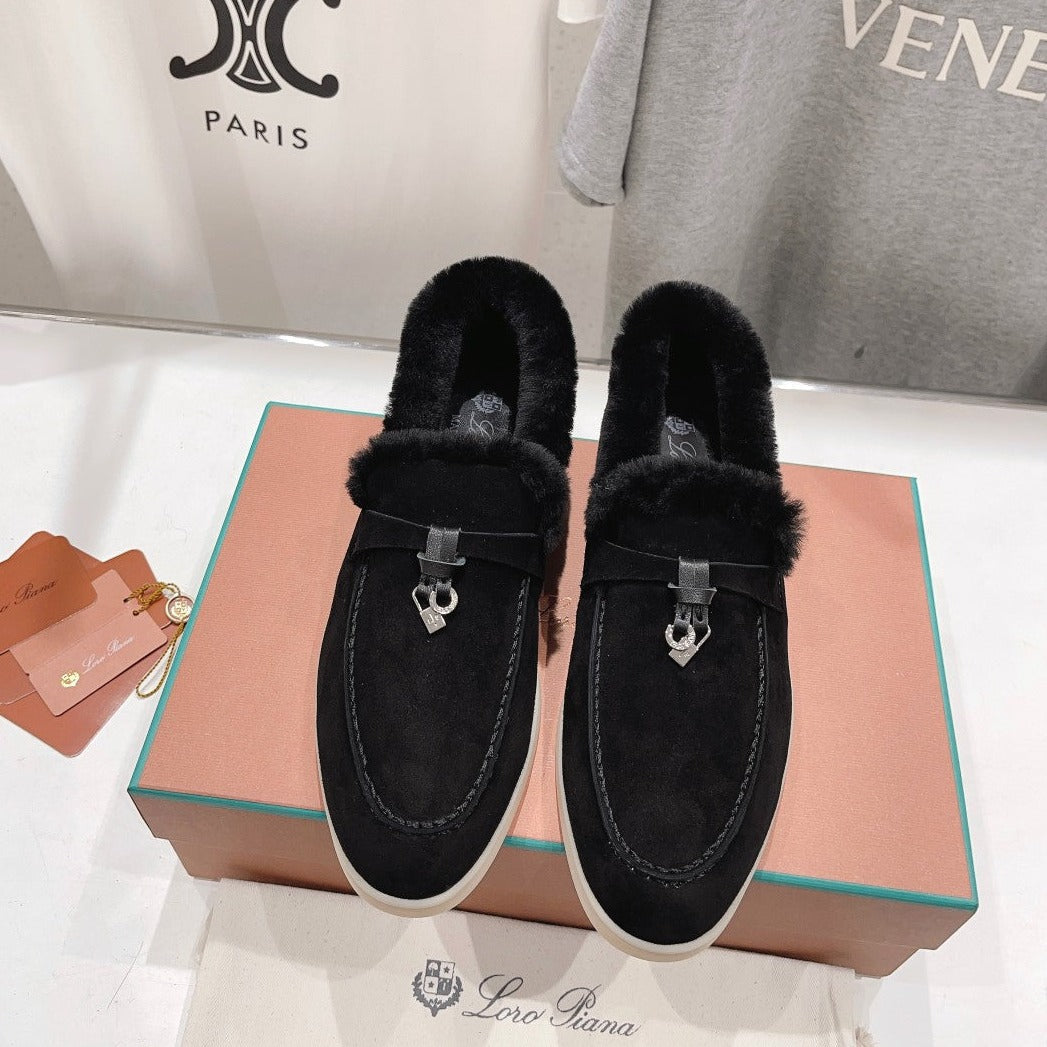 LP SUMMER CHARMS WALK LOAFERS BLACK FLEECE - 35