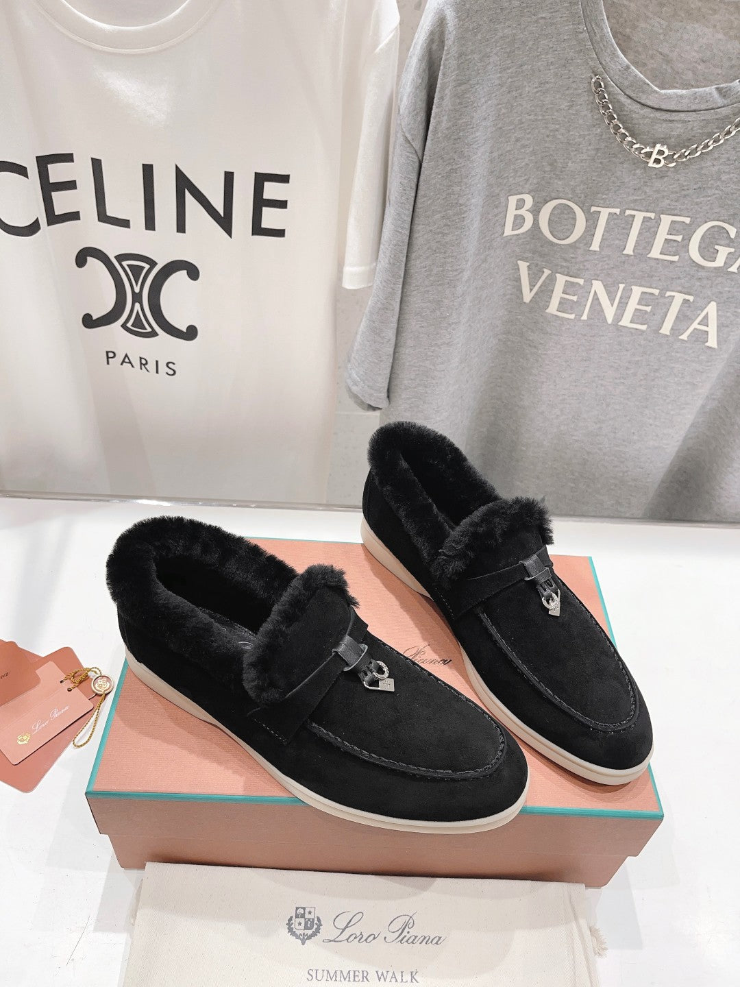LP SUMMER CHARMS WALK LOAFERS BLACK FLEECE - 35
