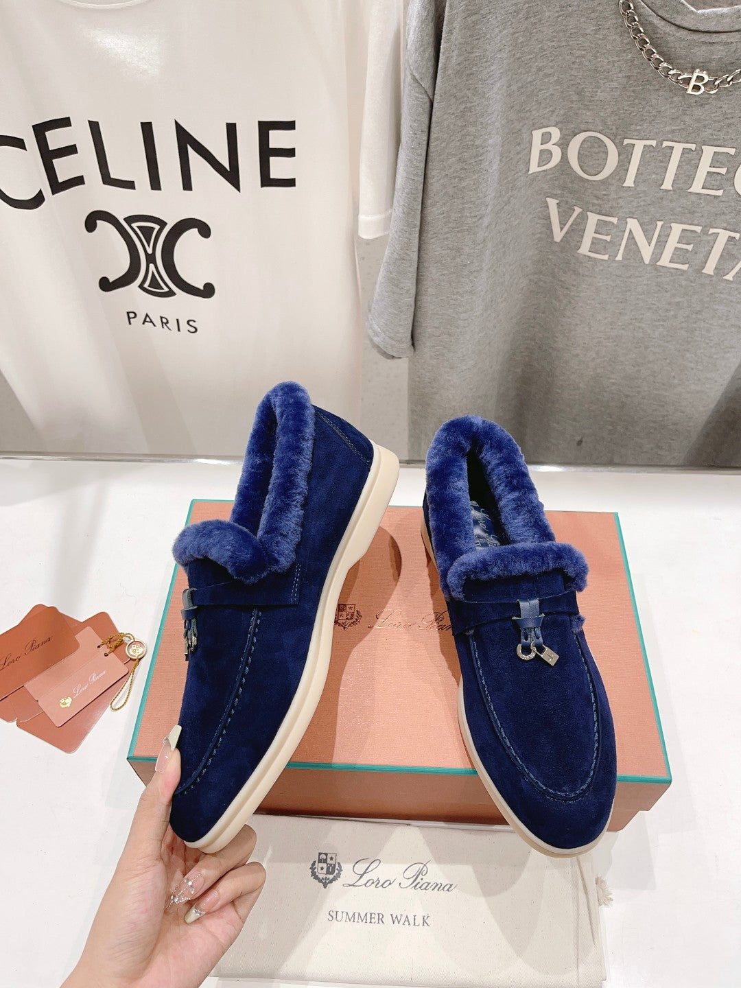 LP SUMMER CHARMS WALK LOAFERS NAVY FLEECE - 35