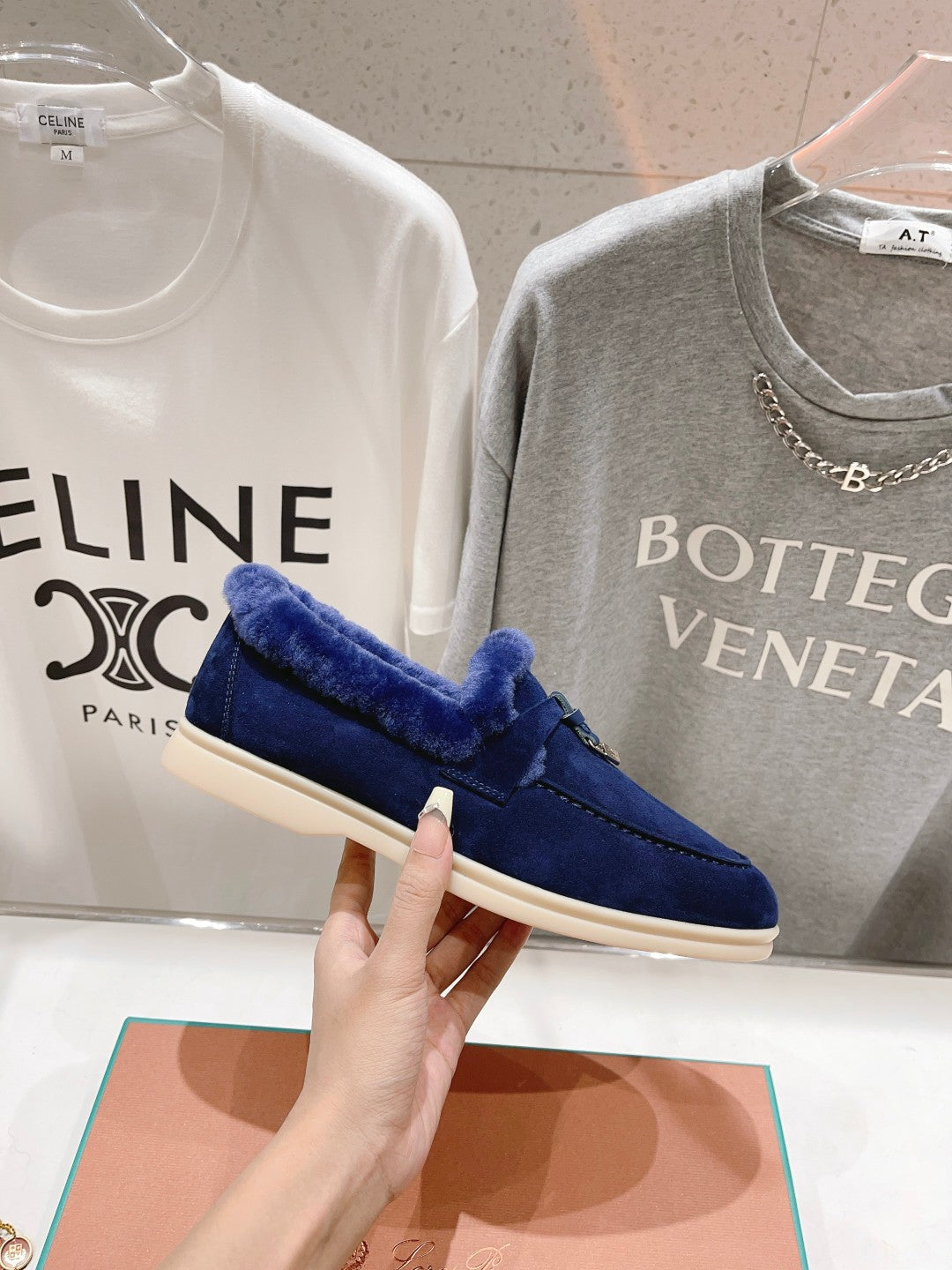 LP SUMMER CHARMS WALK LOAFERS NAVY FLEECE - 35
