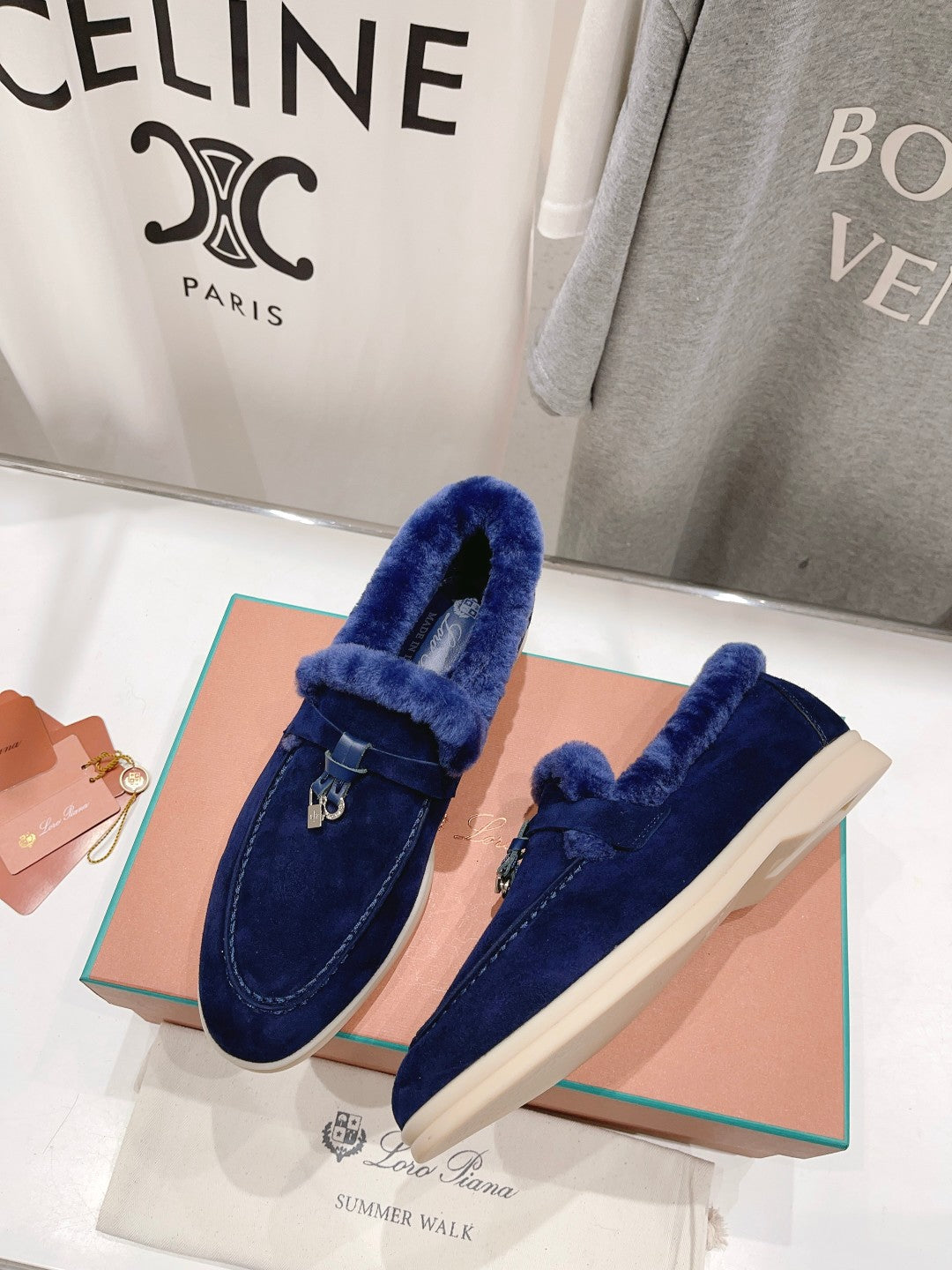 LP SUMMER CHARMS WALK LOAFERS NAVY FLEECE - 35