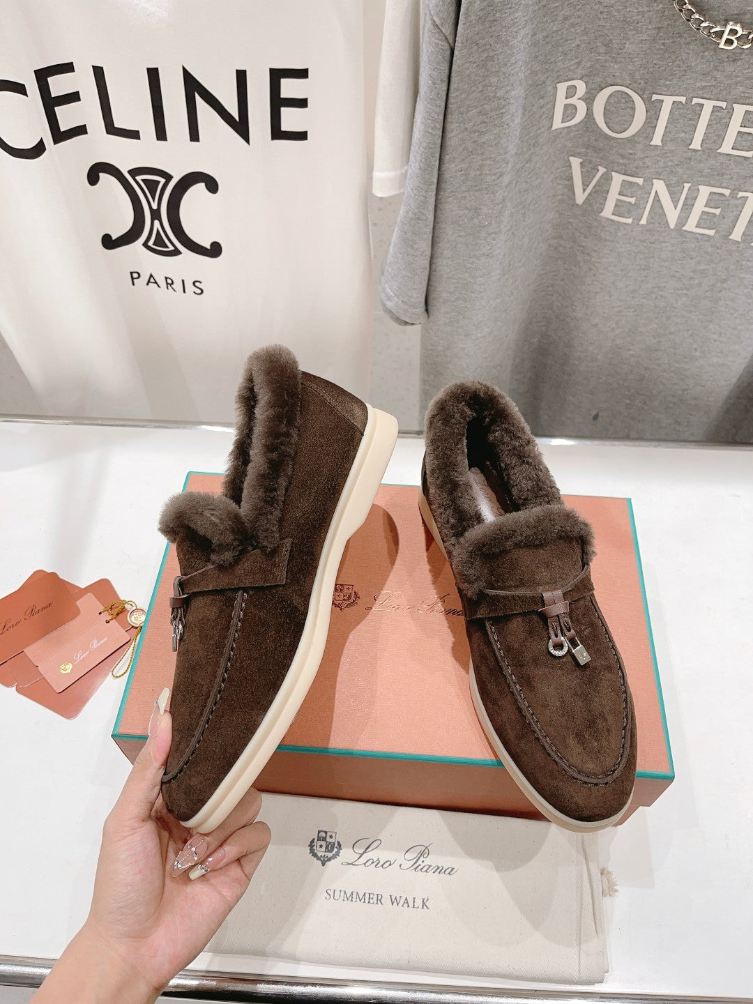 LP SUMMER CHARMS WALK LOAFERS BROWN FLEECE - 35