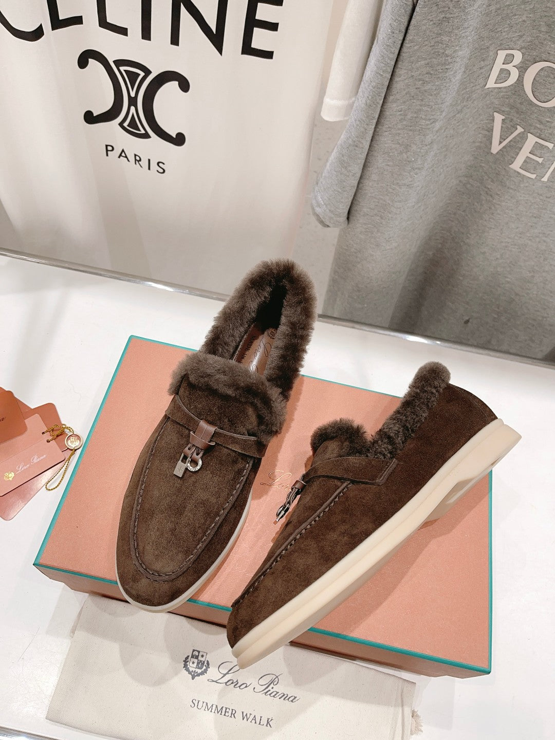 LP SUMMER CHARMS WALK LOAFERS BROWN FLEECE - 35