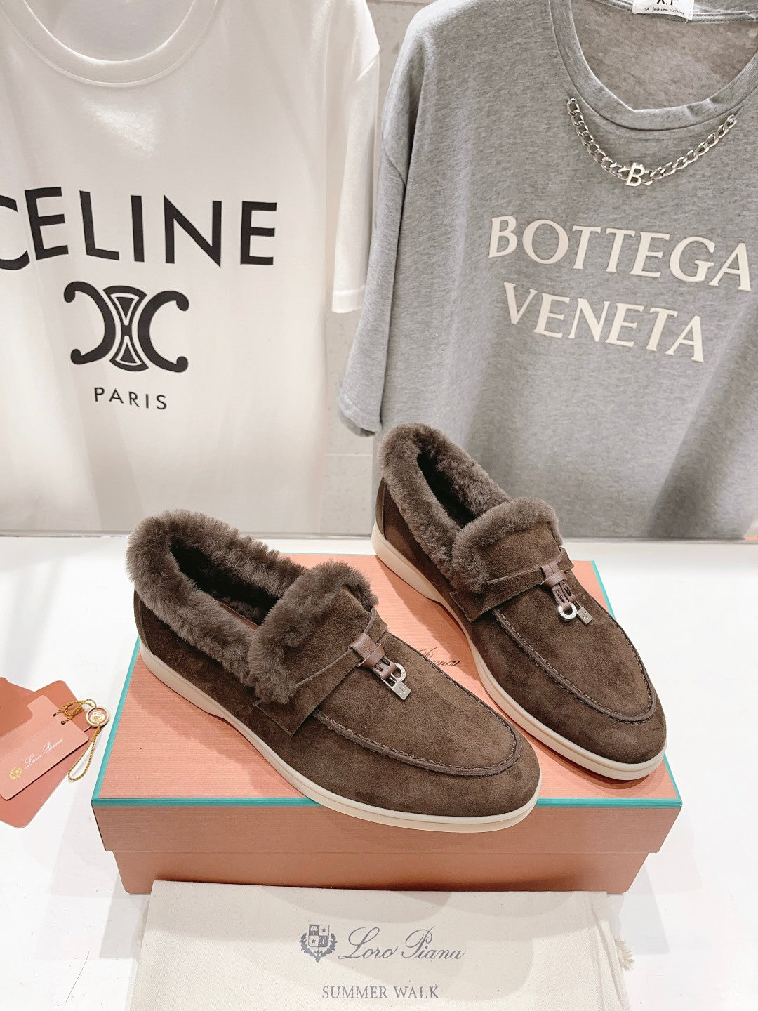 LP SUMMER CHARMS WALK LOAFERS BROWN FLEECE - 35