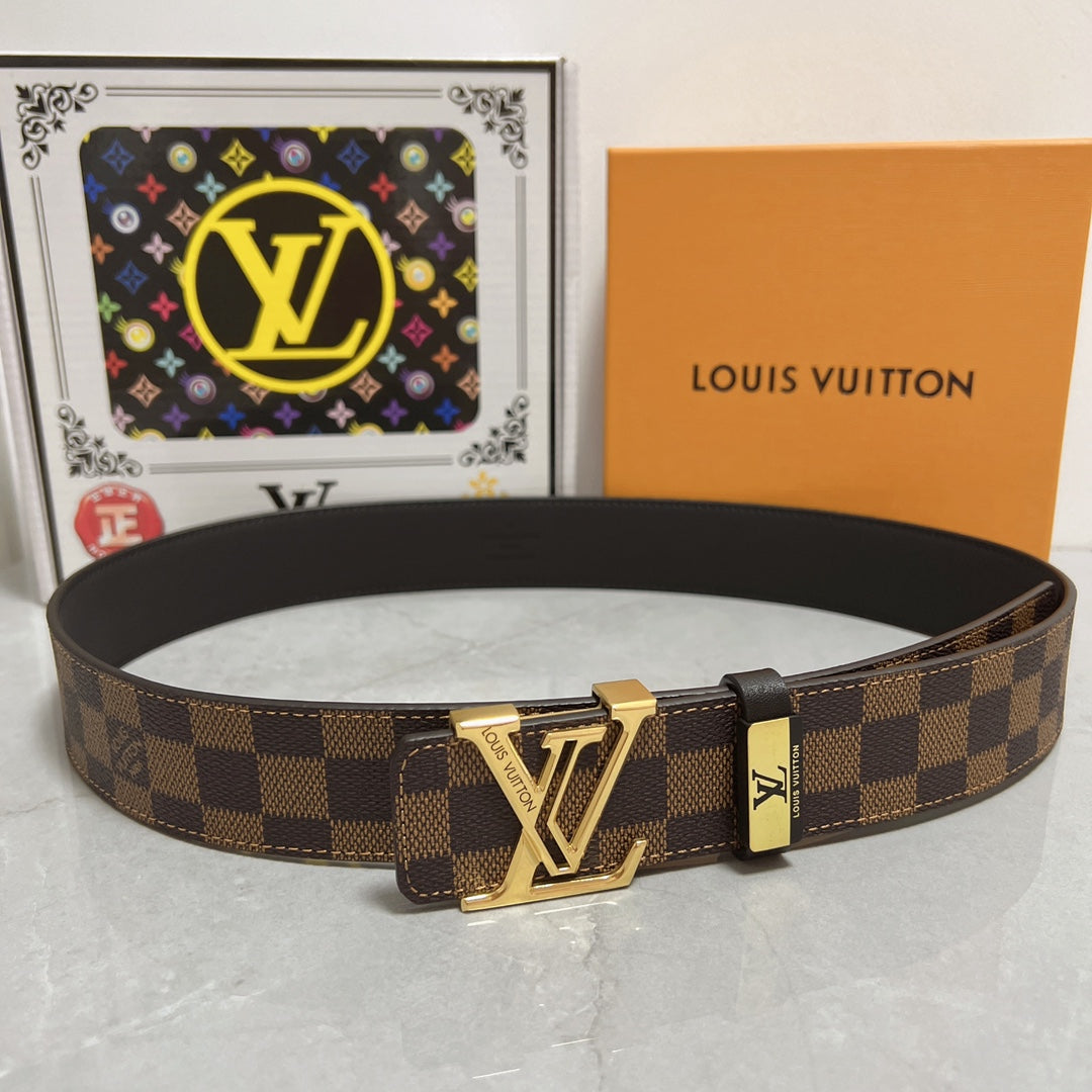 LV 25S BELT 38 MM IN BROWN CALFSKIN 593202 - 26-28