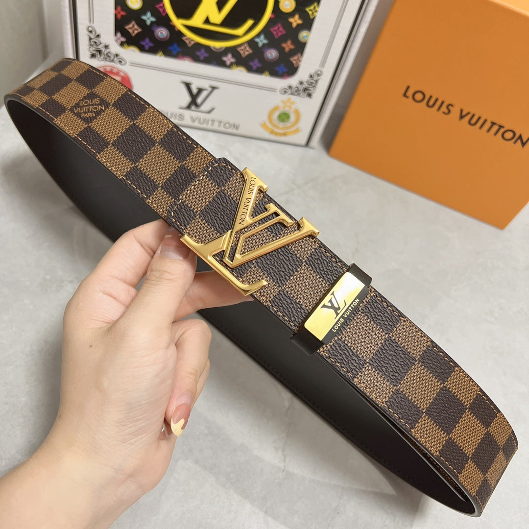 LV 25S BELT 38 MM IN BROWN CALFSKIN 593202 - 26-28