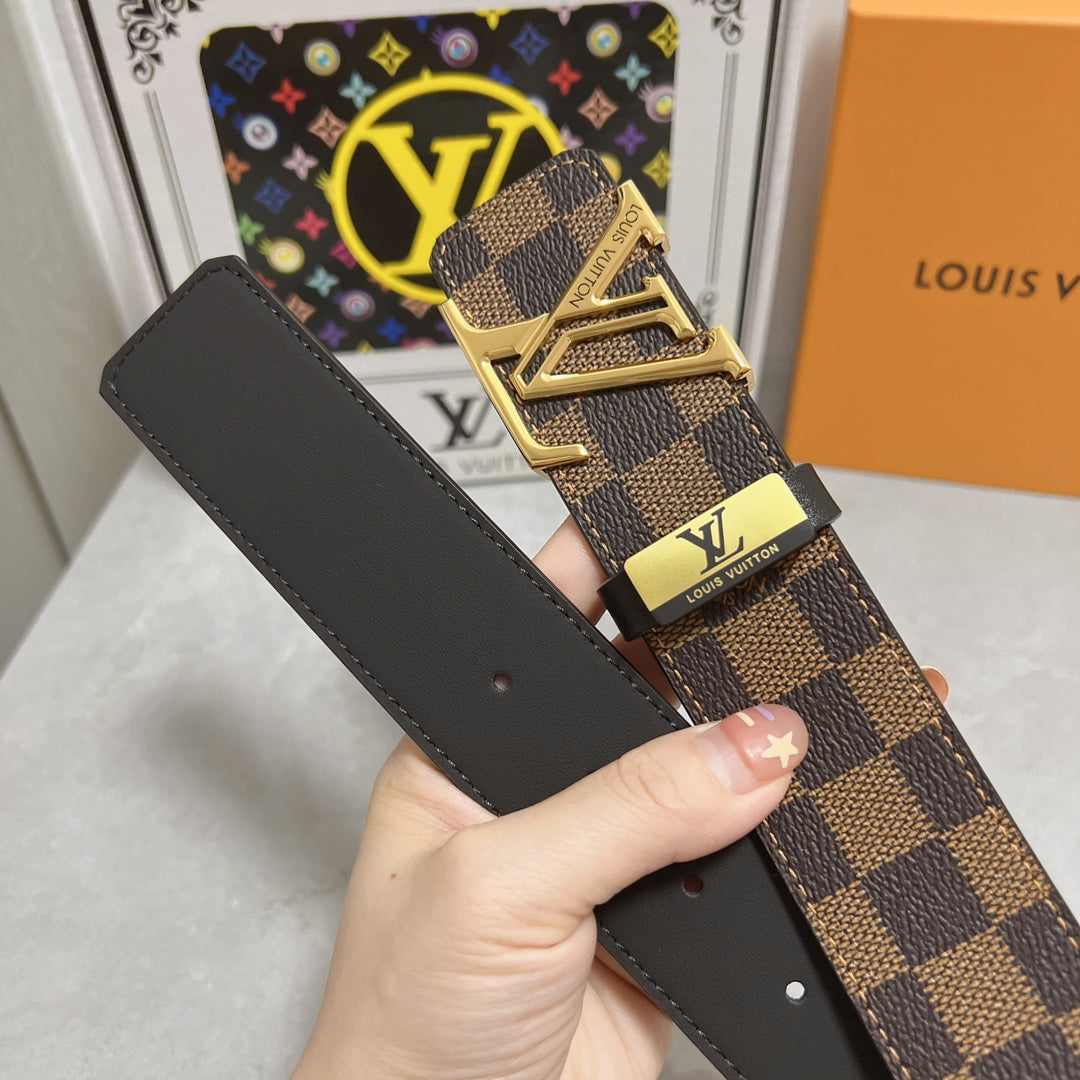 LV 25S BELT 38 MM IN BROWN CALFSKIN 593202 - 26-28