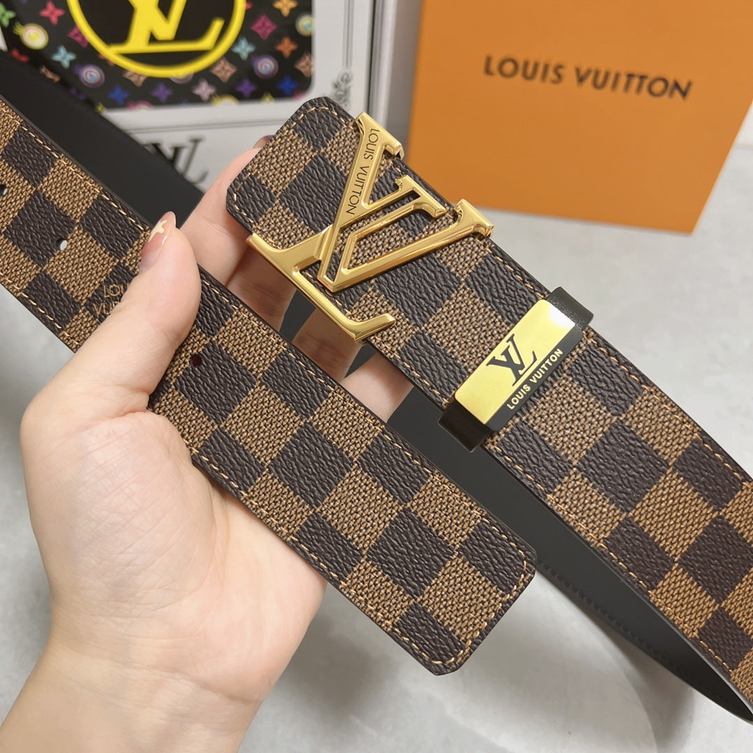 LV 25S BELT 38 MM IN BROWN CALFSKIN 593202 - 26-28