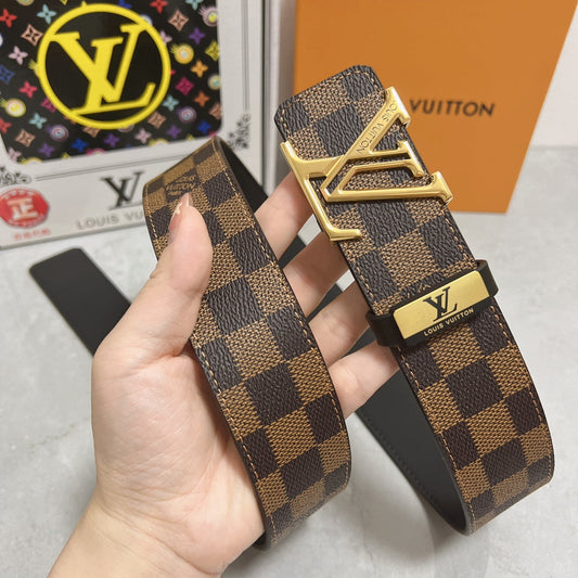 LV 25S BELT 38 MM IN BROWN CALFSKIN 593202 - 26-28