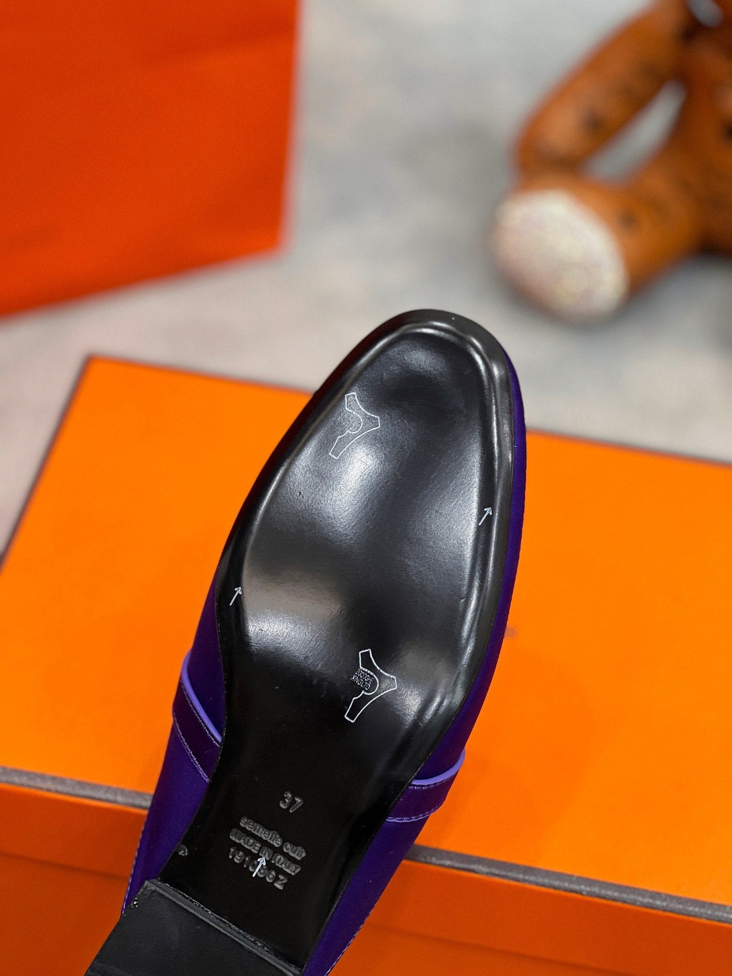 0Z Mule Violet Silk Thick Cloth/Sheepskin - 35