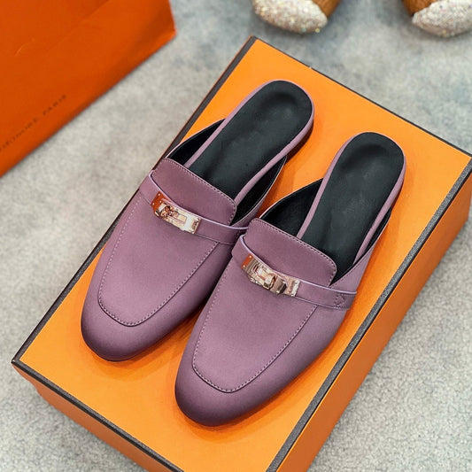 0Z Mule Purple Silk Thick Cloth/Sheepskin - 35
