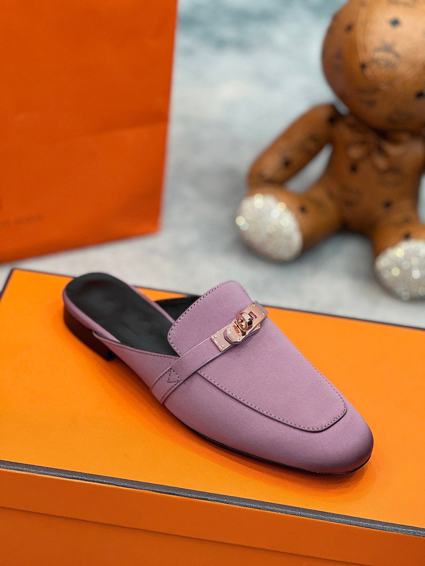 0Z Mule Purple Silk Thick Cloth/Sheepskin - 35