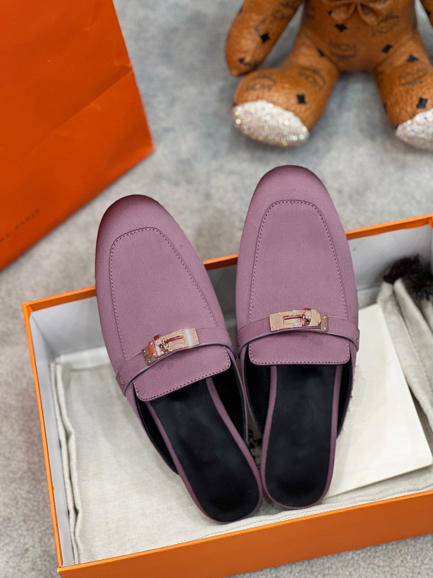 0Z Mule Purple Silk Thick Cloth/Sheepskin - 35