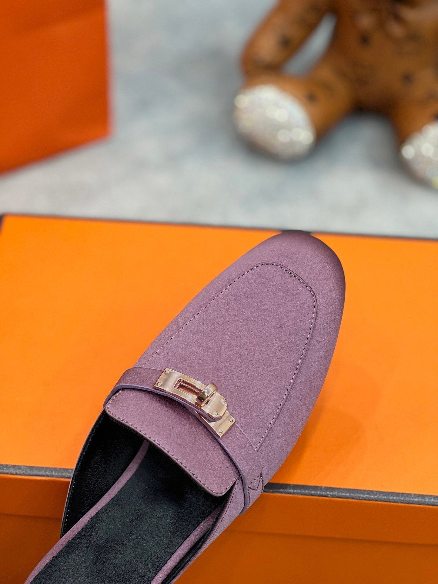 0Z Mule Purple Silk Thick Cloth/Sheepskin - 35