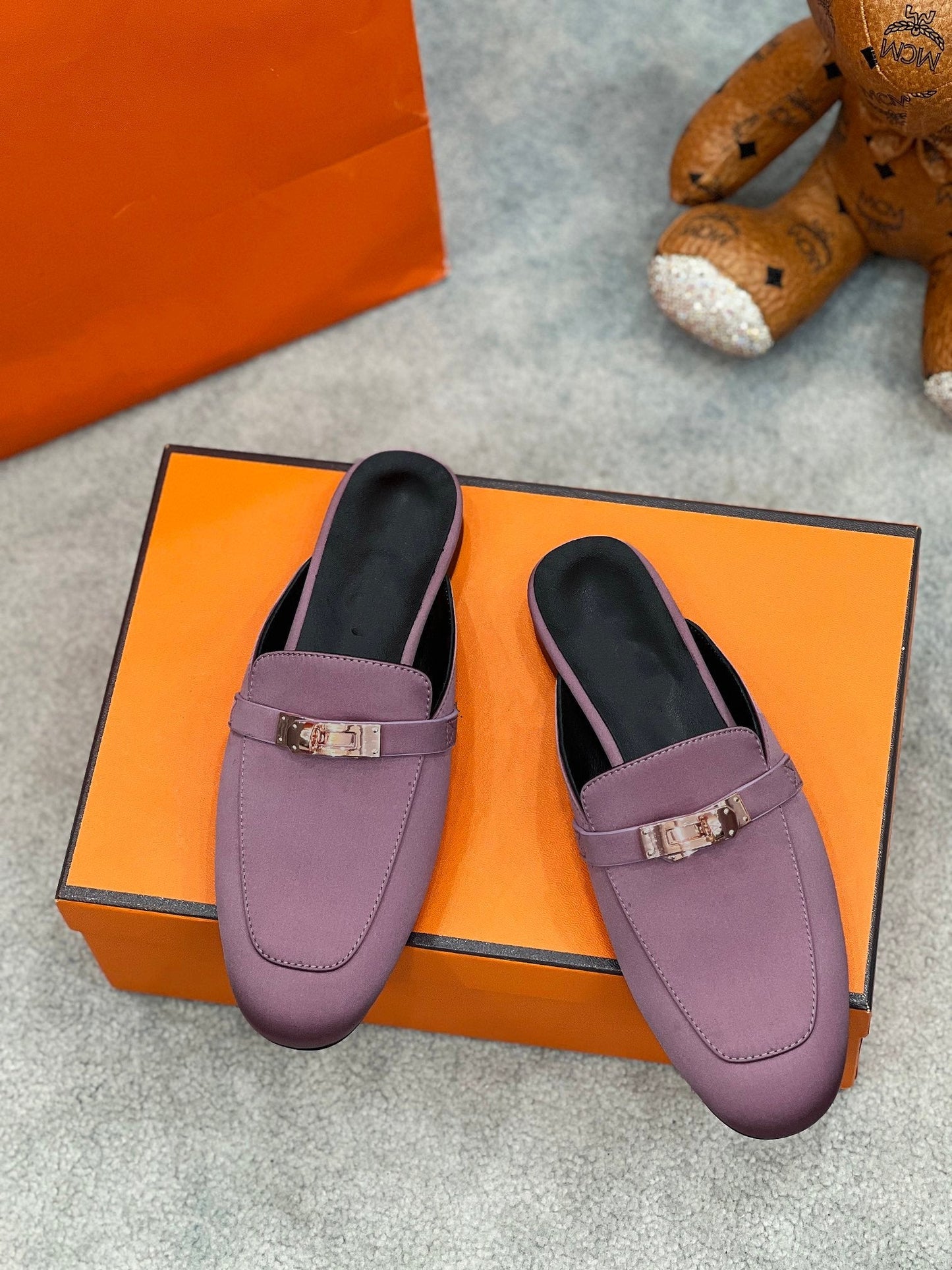 0Z Mule Purple Silk Thick Cloth/Sheepskin - 35