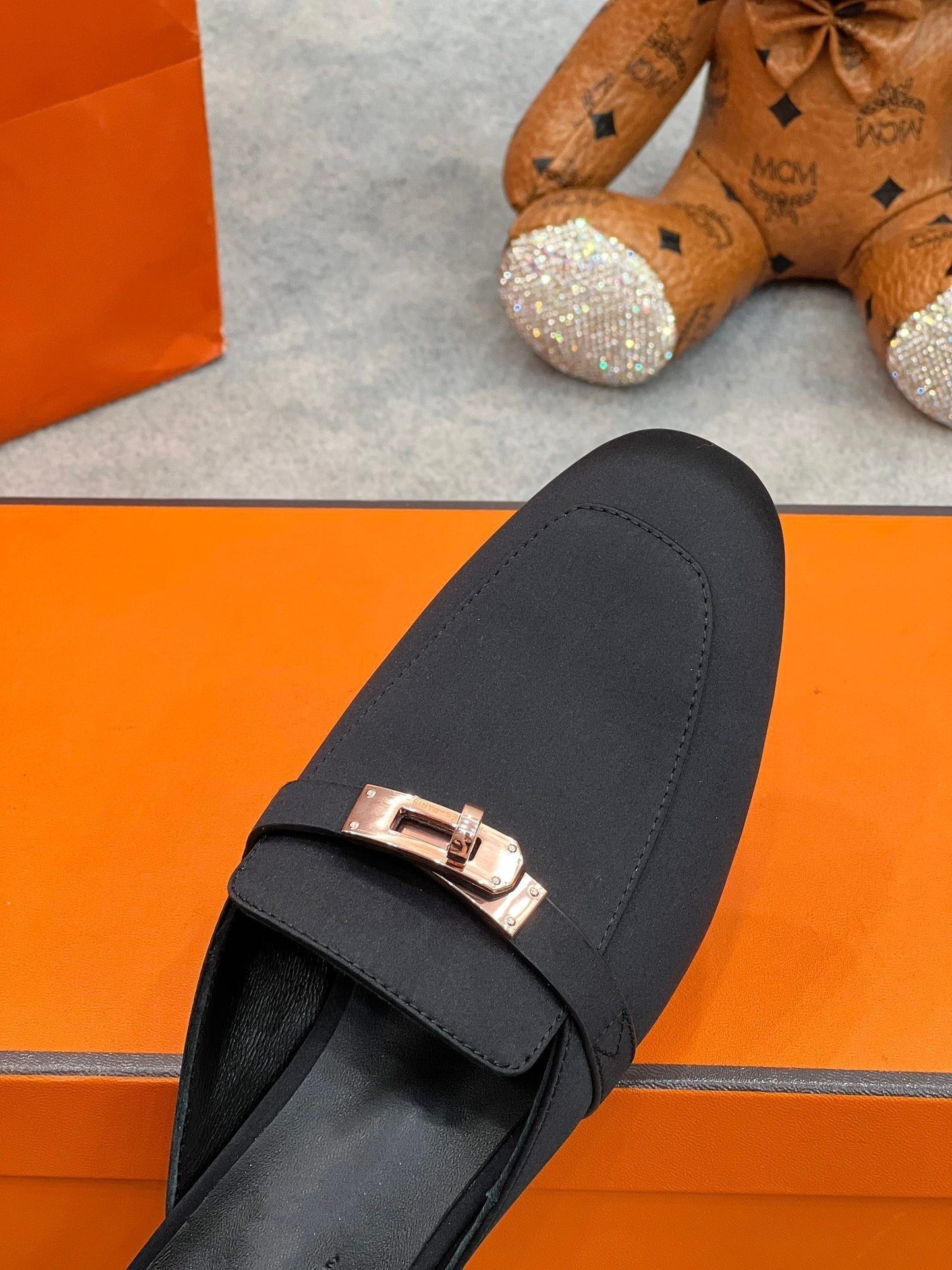 0Z Mule Black Silk Thick Cloth/Sheepskin - 35