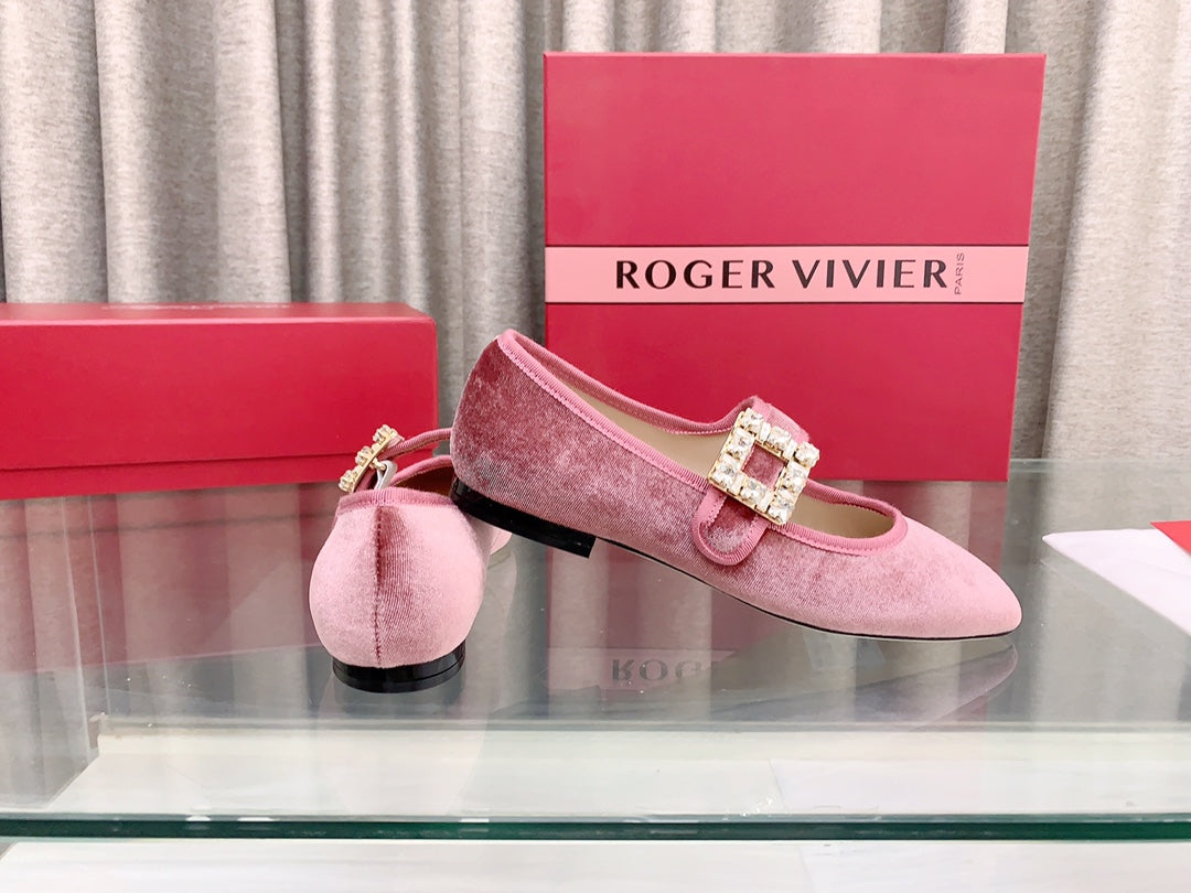 TRÈS VIVIER MARY JANE IN PINK VELVET - 34