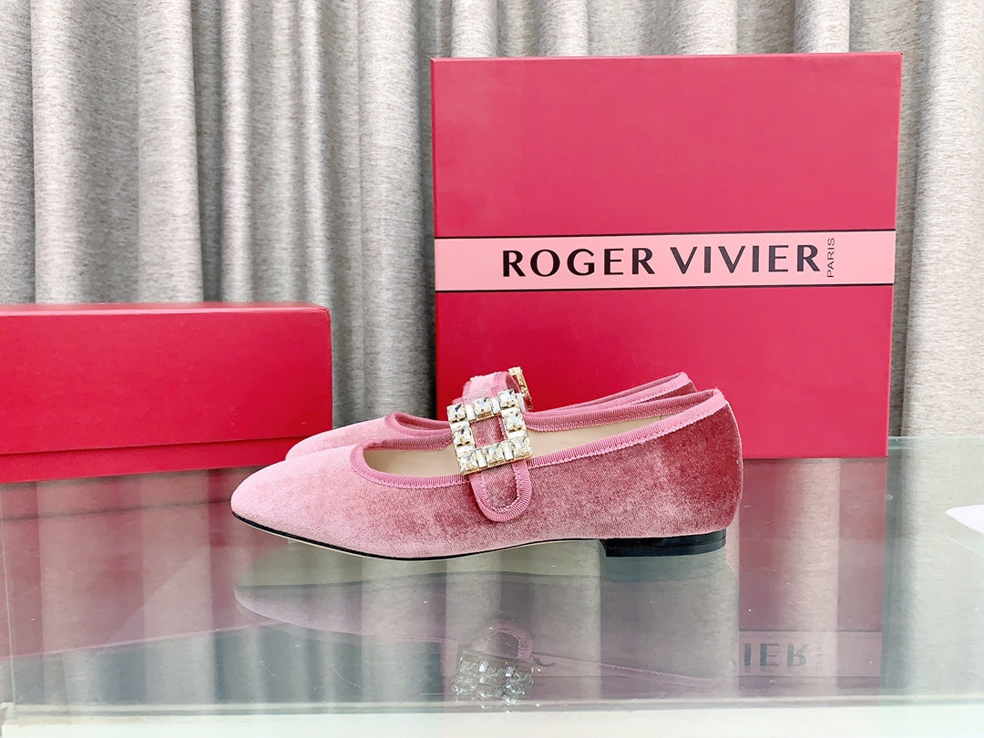 TRÈS VIVIER MARY JANE IN PINK VELVET - 34
