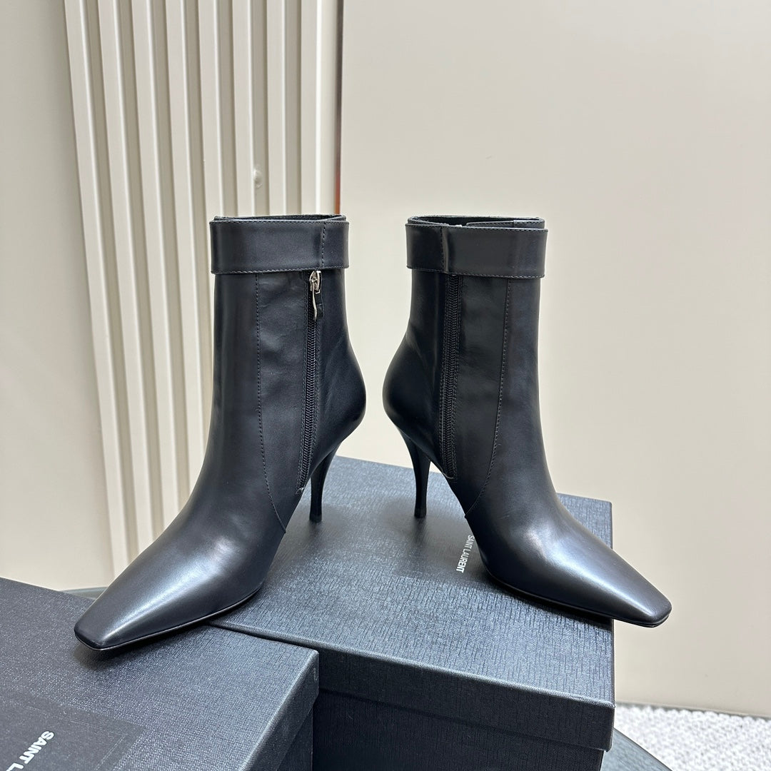 SL CLAUDE BOOTS BLACK CALFSKIN - 35