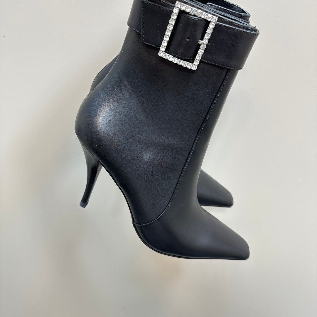 SL CLAUDE BOOTS BLACK CALFSKIN - 35