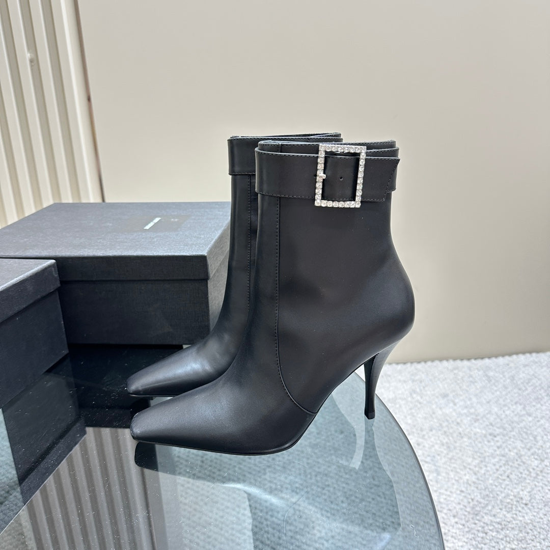 SL CLAUDE BOOTS BLACK CALFSKIN - 35