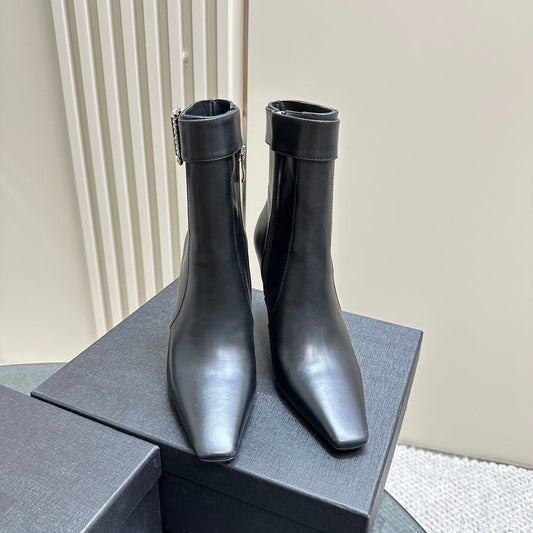 SL CLAUDE BOOTS BLACK CALFSKIN - 35