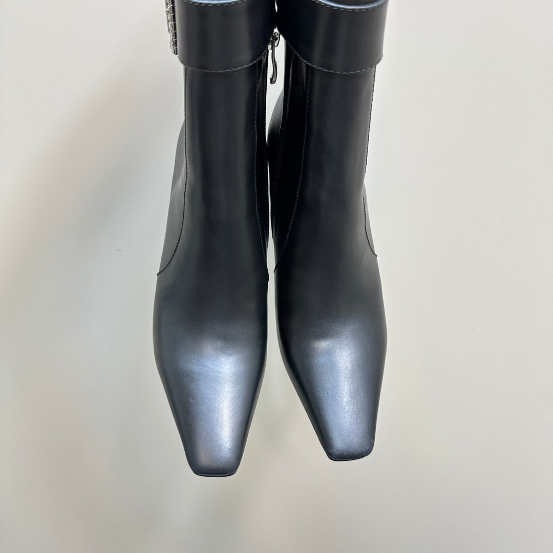 SL CLAUDE BOOTS BLACK CALFSKIN - 35
