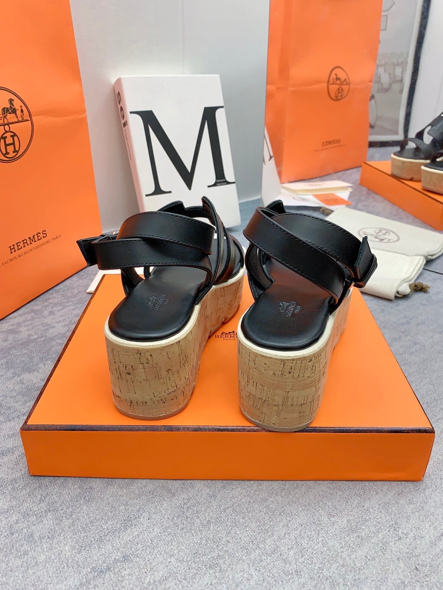HAVANE 30 SANDAL IN BLACK CALFSKIN - 34