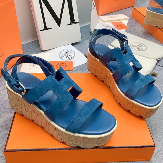 HAVANE 30 SANDAL IN CLASSIC BLUE SUEDE - 34