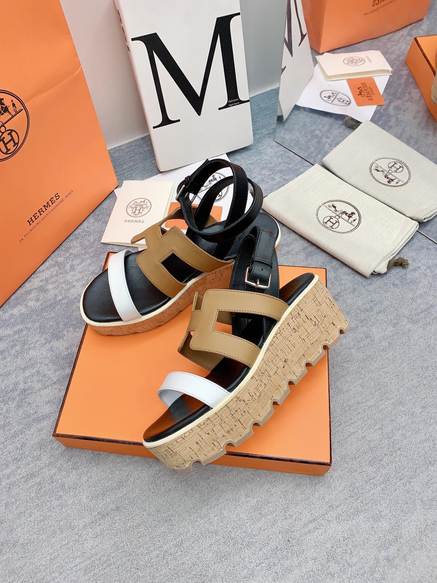 HAVANE 30 SANDAL IN WHITE AND PEANUT BROWN CALFSKIN - 34
