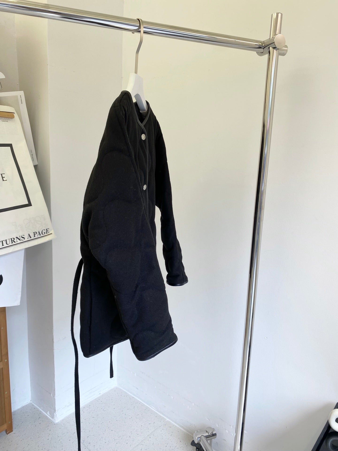 HERMES 25S REVERSIBLE SHORT COTTON COAT 129