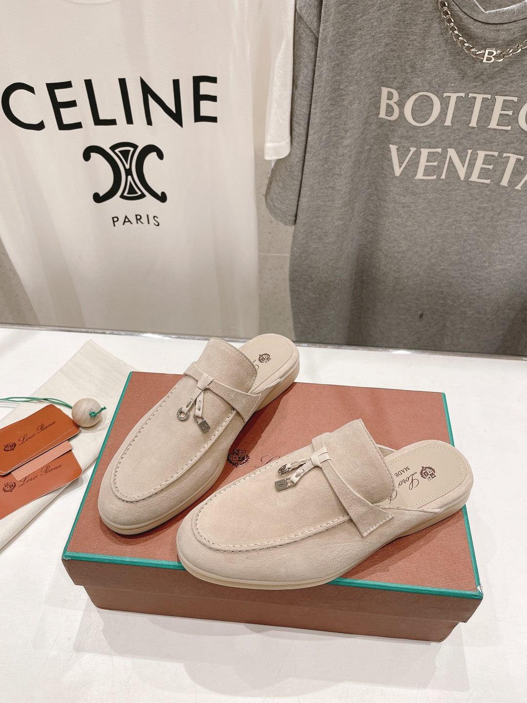 LP CHARMS WALK BABOUCHE LOAFERS BEIGE SUEDE - 35