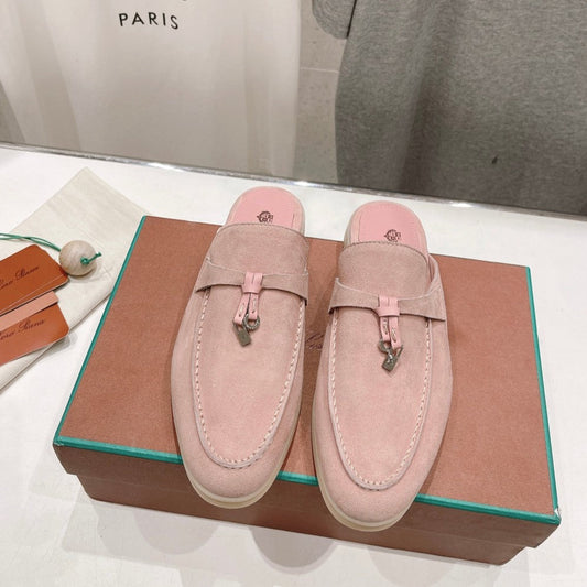 LP CHARMS WALK BABOUCHE LOAFERS PASTEL PINK SUEDE - 35