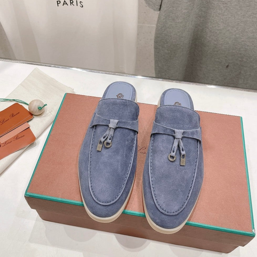 LP CHARMS WALK BABOUCHE LOAFERS CERULEAN SUEDE - 35