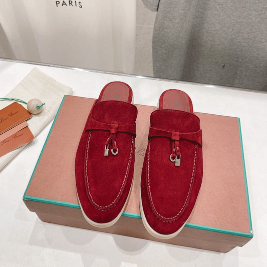 LP CHARMS WALK BABOUCHE LOAFERS CHERRY SUEDE - 35