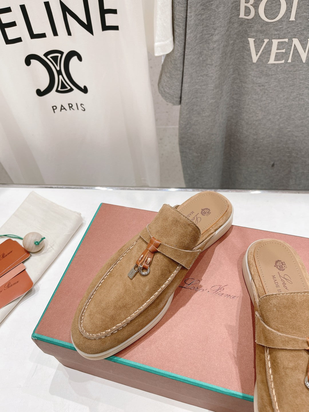 LP CHARMS WALK BABOUCHE LOAFERS COPPER SUEDE - 35