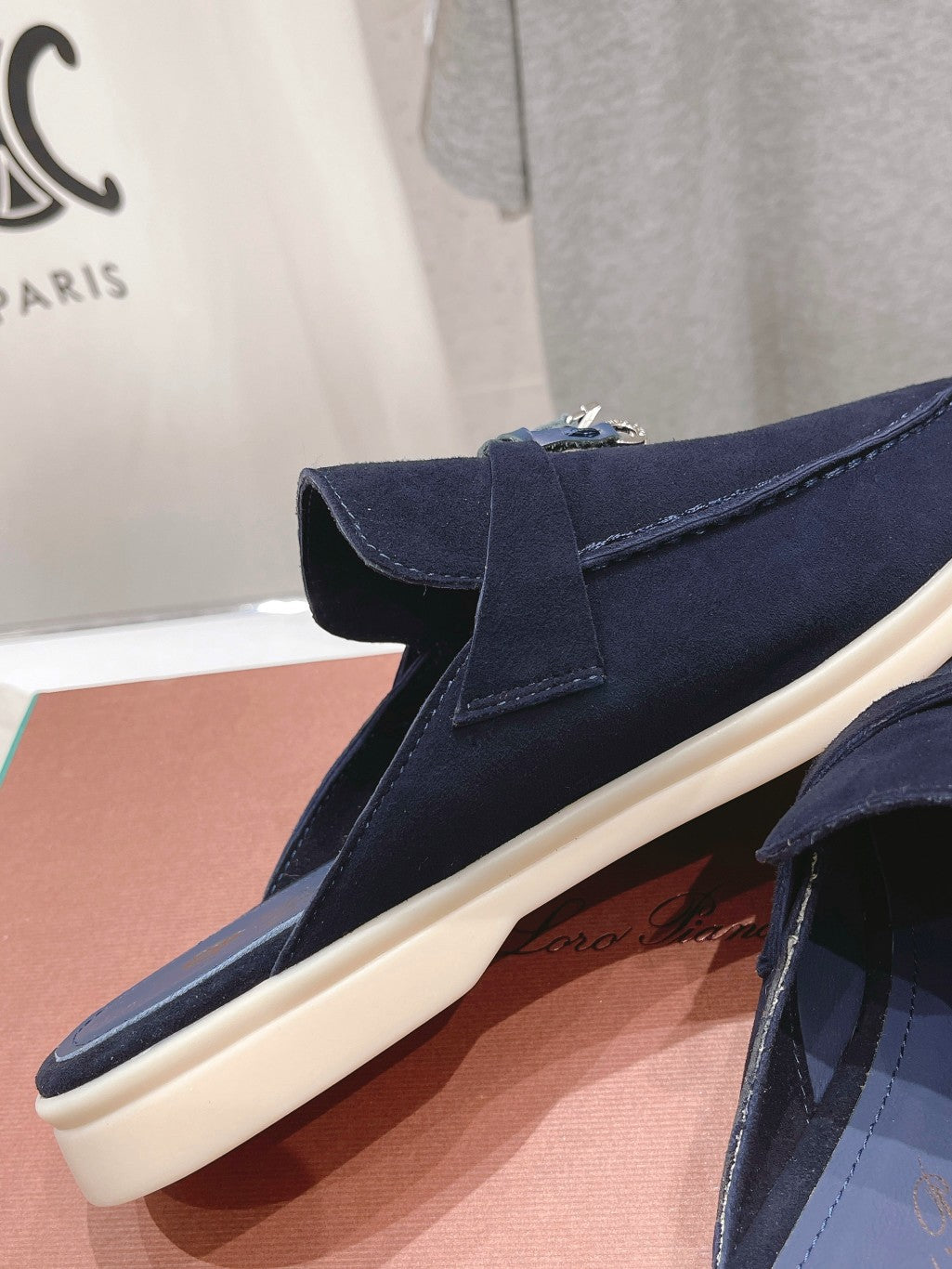 LP CHARMS WALK BABOUCHE LOAFERS DENIM SUEDE - 35